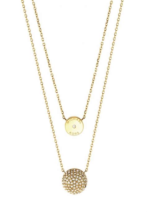 michael kors pearl necklace|michael kors gold necklace for women.